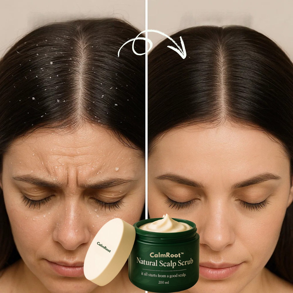 CalmRoot™ Gommage Cuir Chevelu Naturel - Restaurez votre cuir chevelu en 7 jours – soulagement total immédiat
